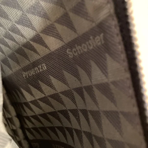 Proenza Schouler navy blue suede shoulder bag,double buckle strap/snap closure - Picture 7 of 14